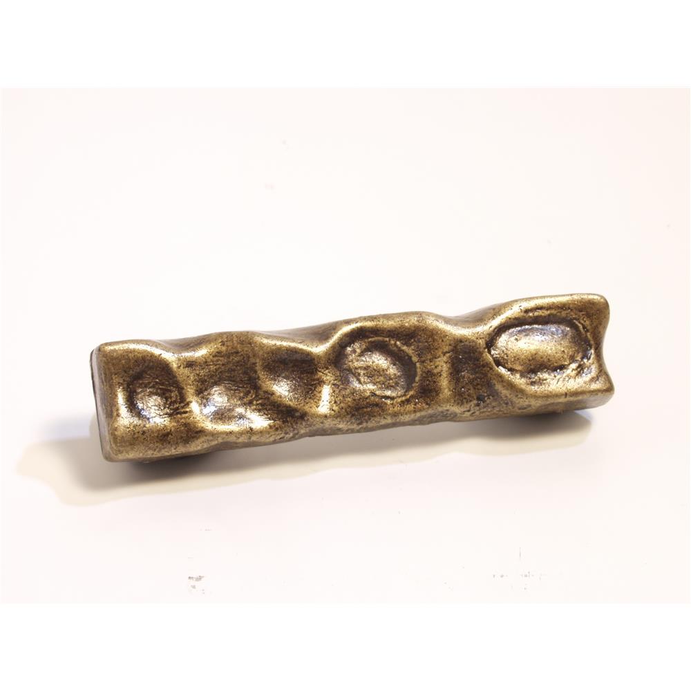 Emenee OR343-ABR Premier Collection Soft Sculpt Handle 4 inch x 1 inch in Antique Matte Brass Hammered Series